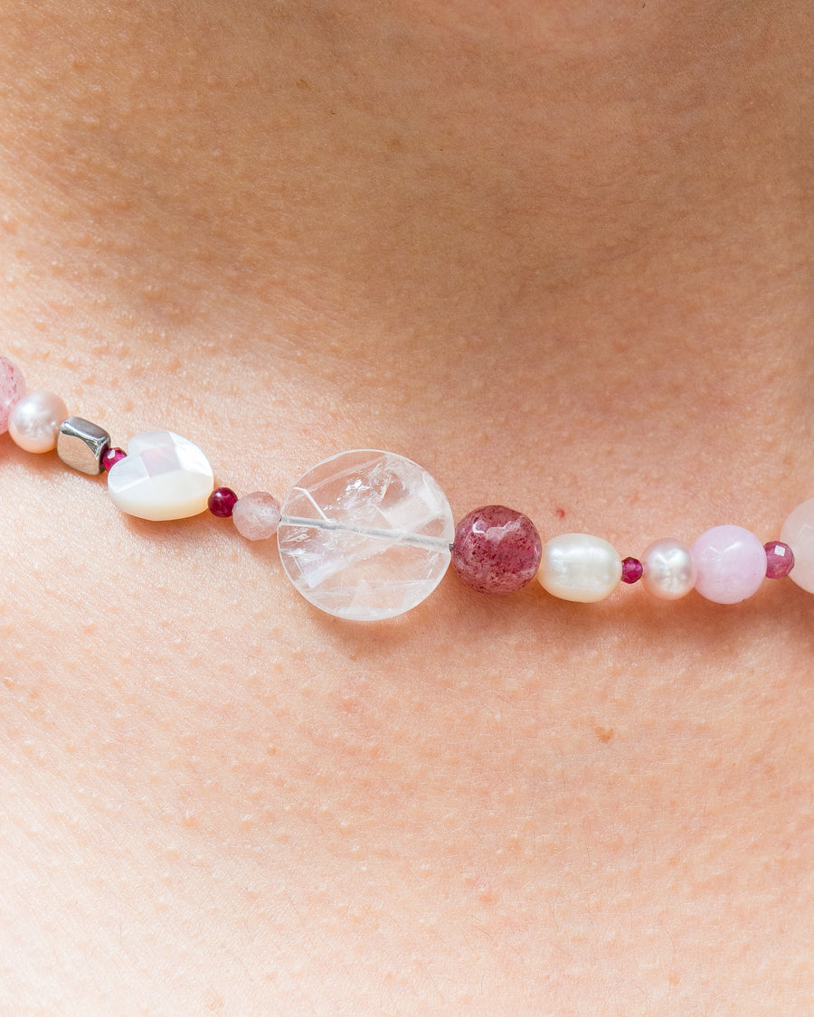 Collar Amor Infinito Rosa