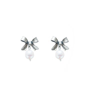 Aretes Moñito con Perla