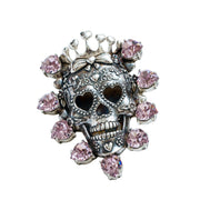 Anillo Calavera Reina Rosa Swarovski