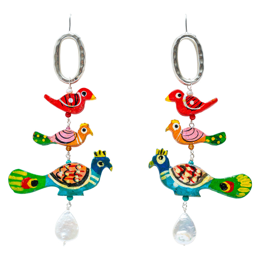 Aretes Reina del Plumaje