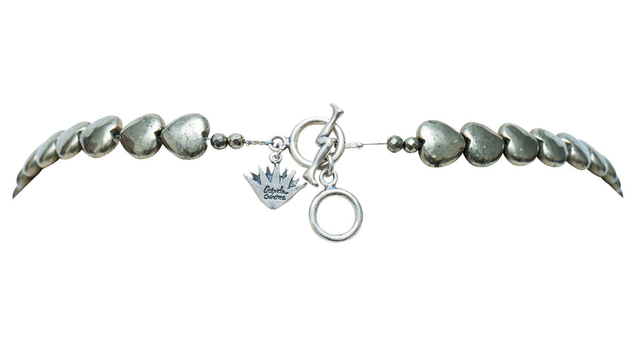 Collar Corazones de Pirita