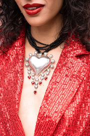 Collar Escarlata Corazón