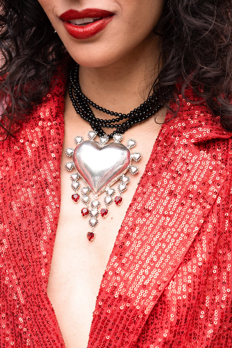 Collar Escarlata Corazón