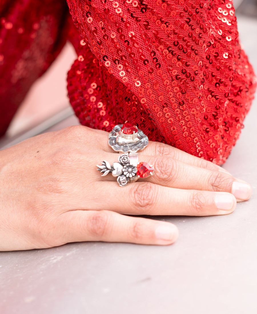 Anillo Corazón Carmesí