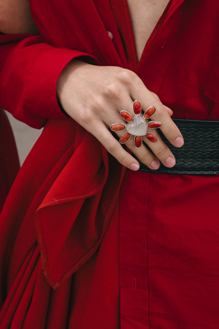Anillo Tornasol Rojo