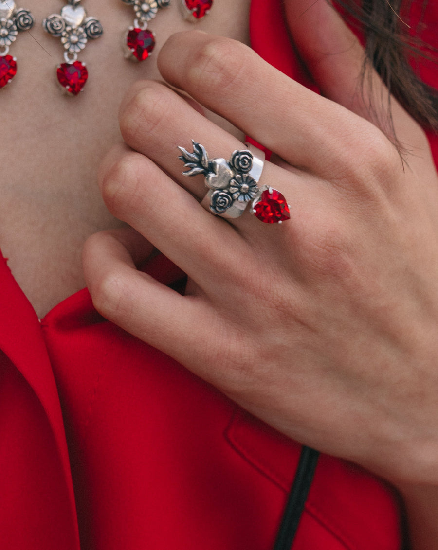 Anillo Corazón Carmesí