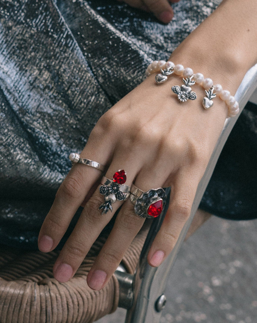 Anillo Corazón Carmesí