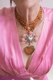 Collar Corazón de Melocotón