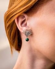Aretes Agave Malaquita