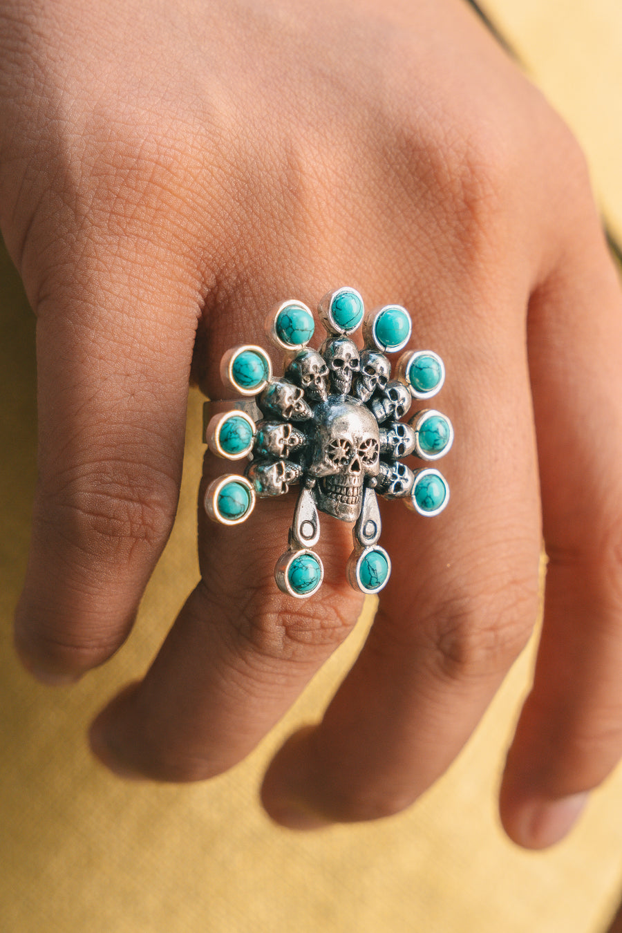Anillo Tzompantli Turquesa