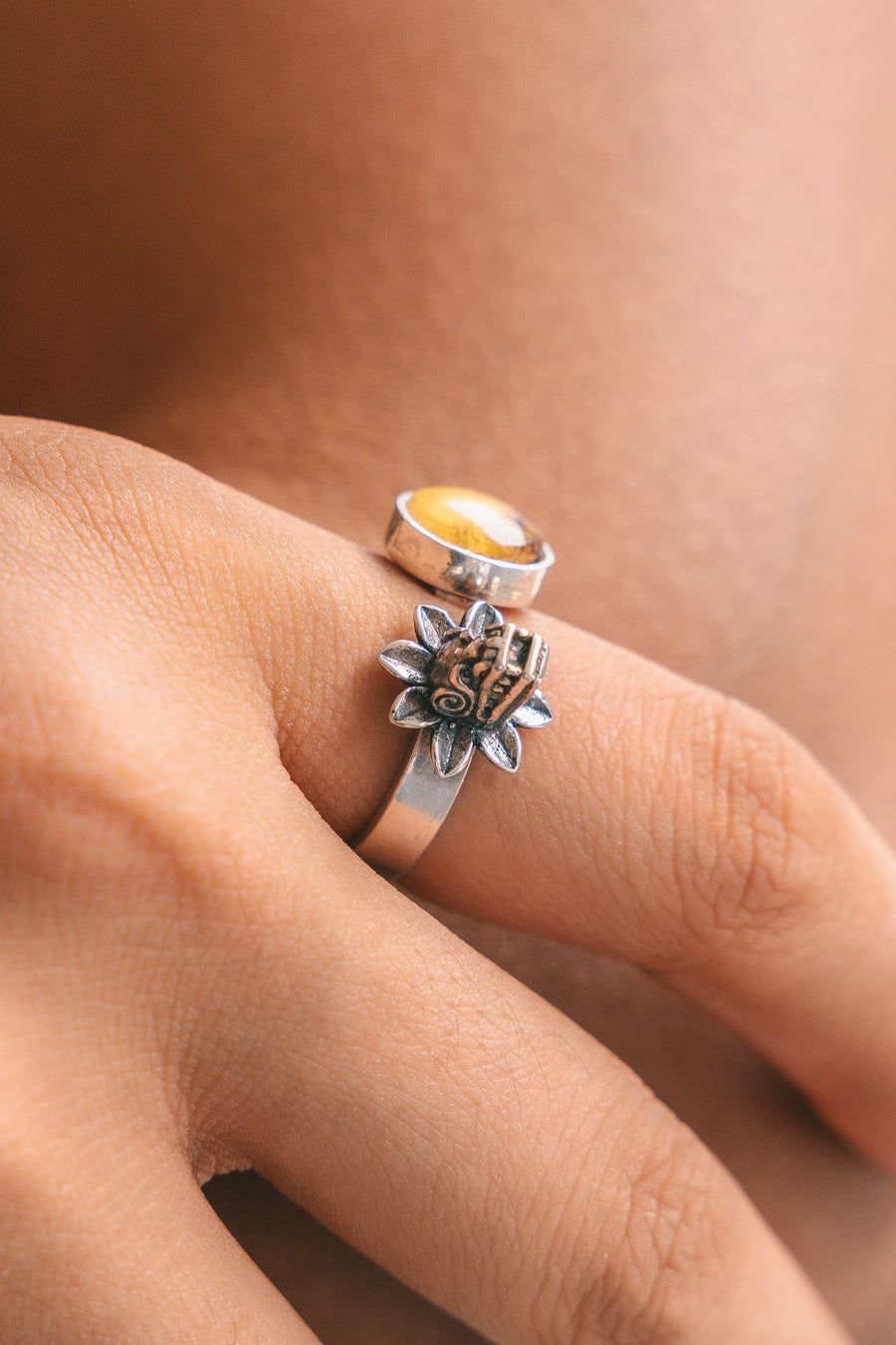 Anillo Quetzalcóatl Dorado