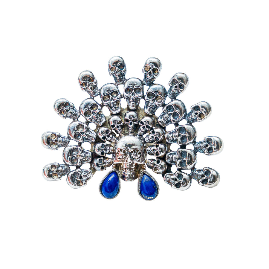 Anillo Tzompantli Lapislázuli