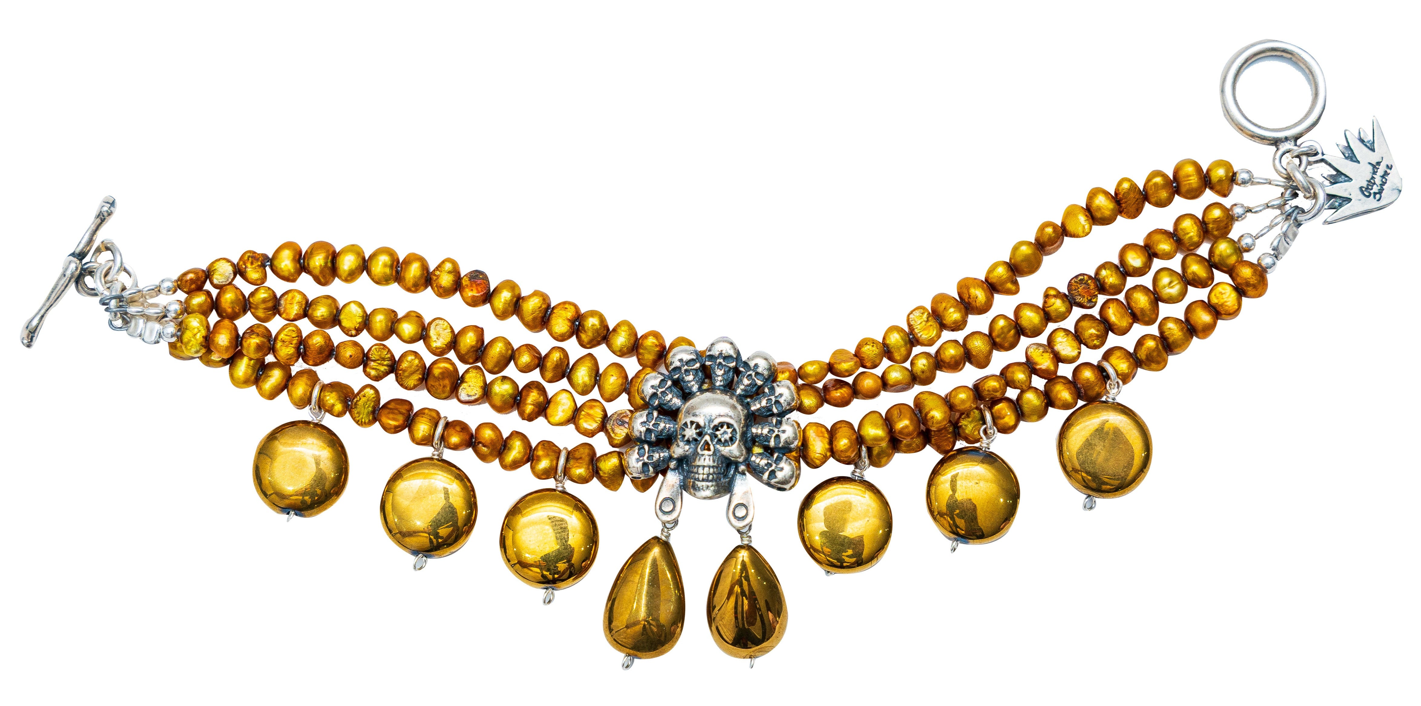 Pulsera Granos Dorados