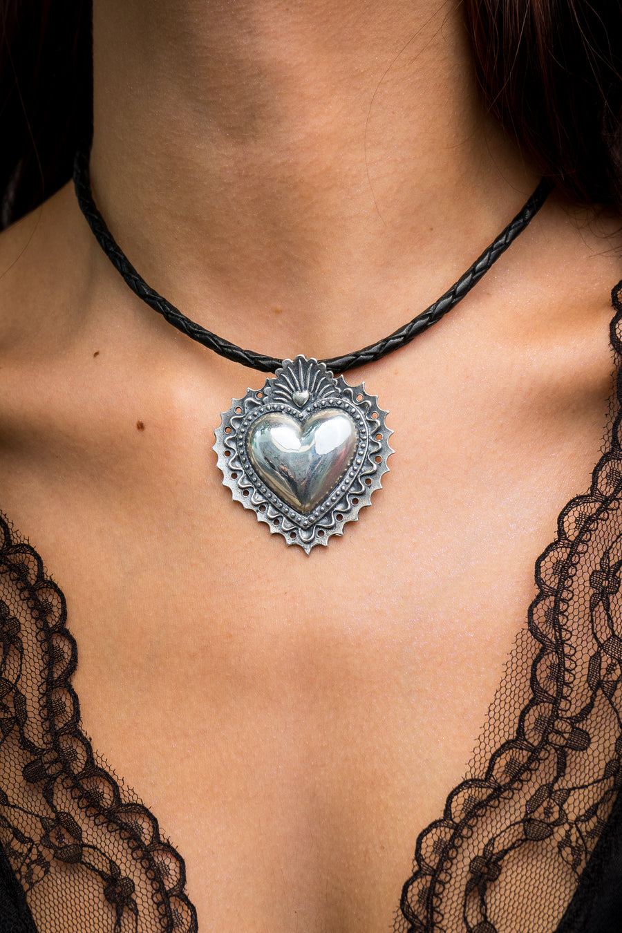 Collar Corazón del Día de Muertos