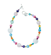Collar Corazón Arcoíris
