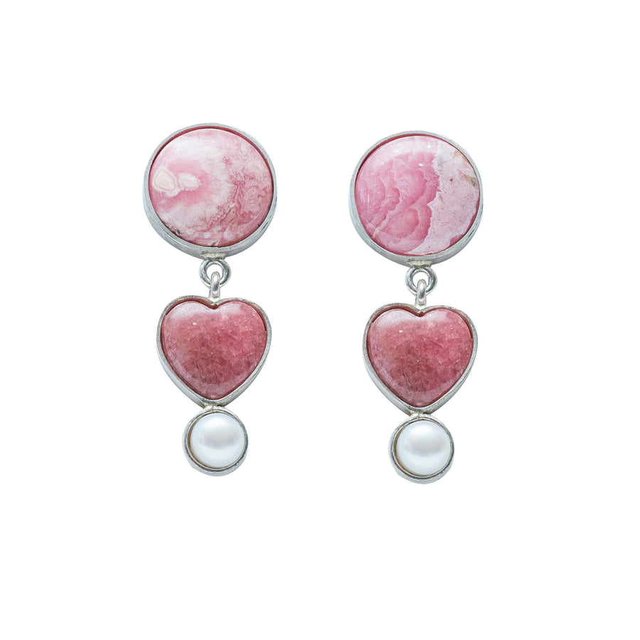Aretes Bajo el Velo Rosa