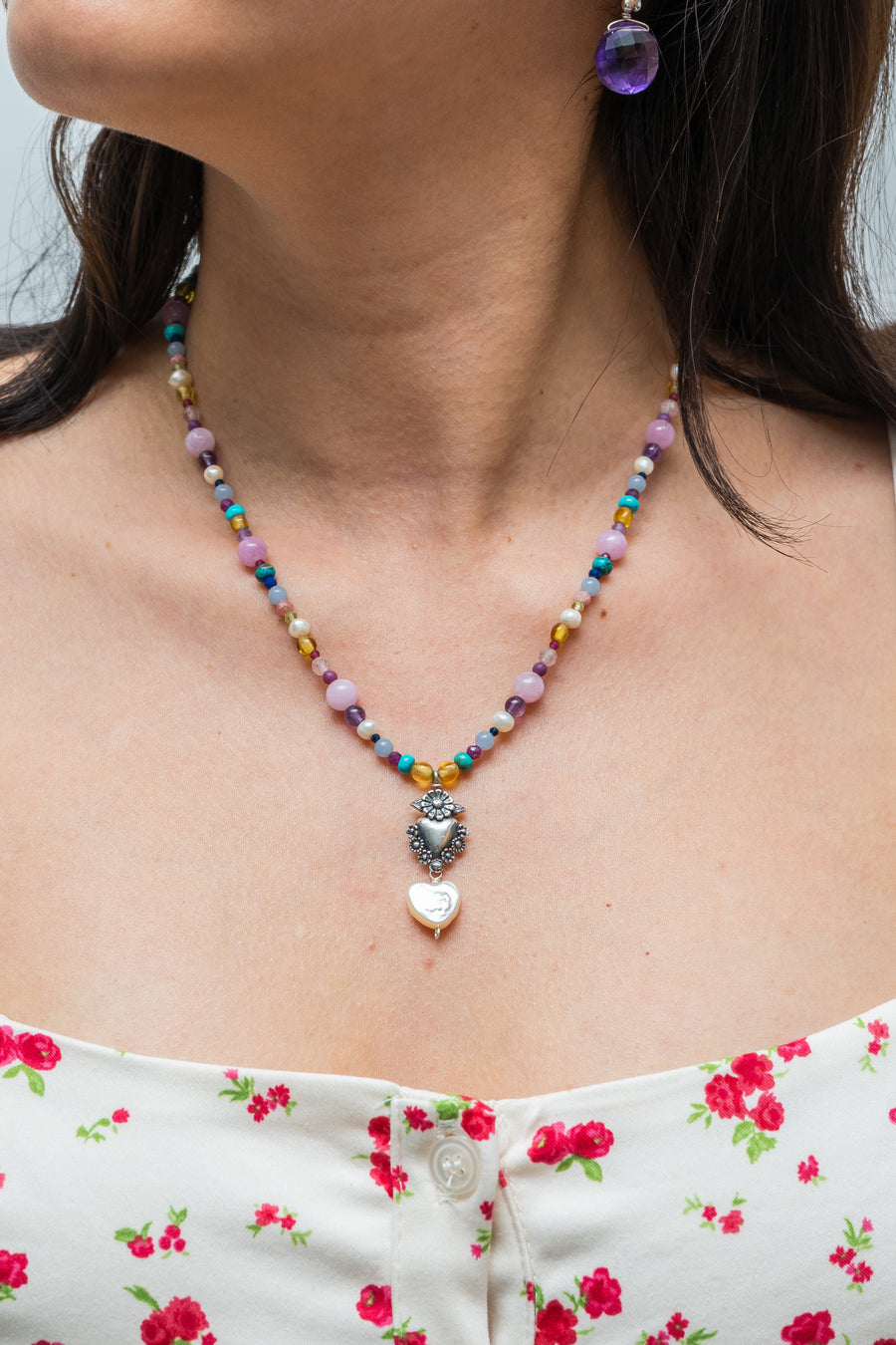 Collar Ramo de Flores Multicolor
