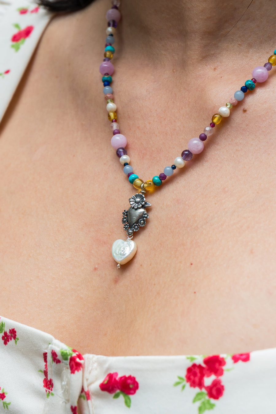 Collar Ramo de Flores Multicolor