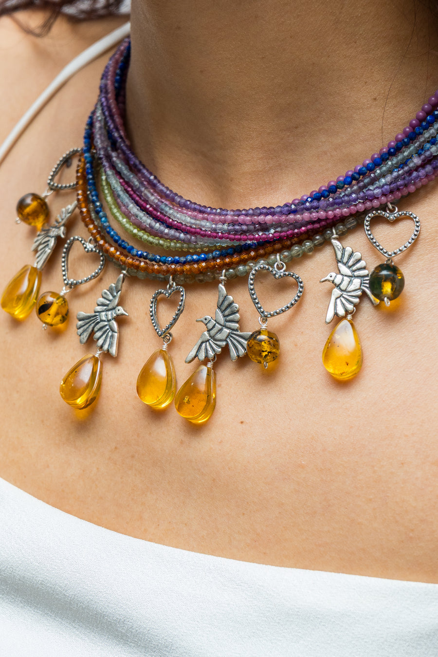 Collar Colibríes de Miel
