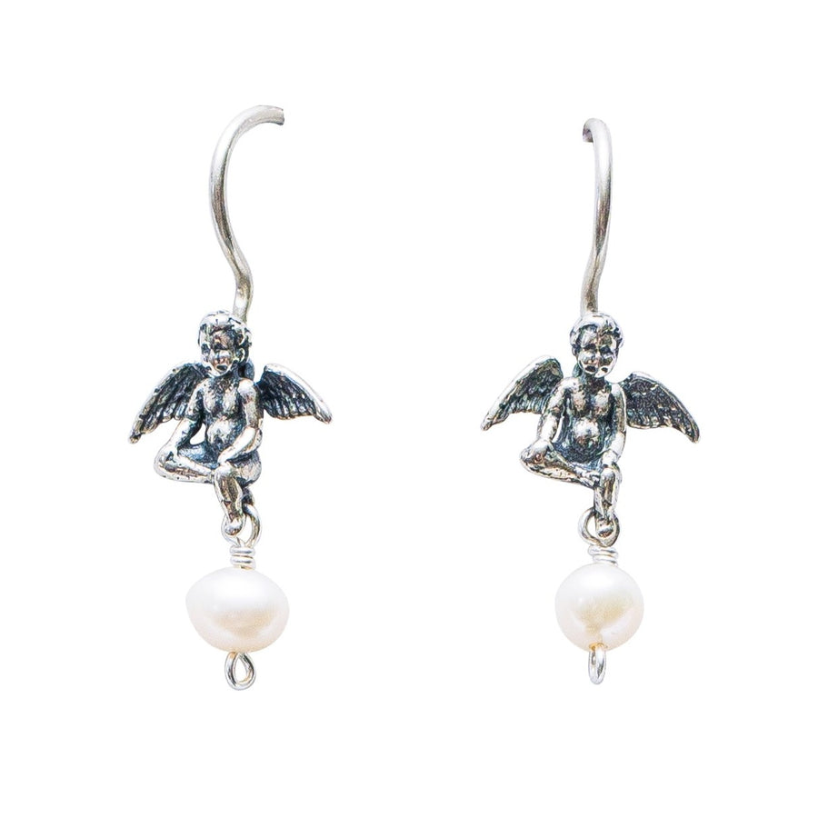 Aretes Querubines Con Perla