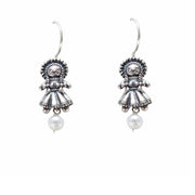 Aretes Muñeca de Listones Mini Perla
