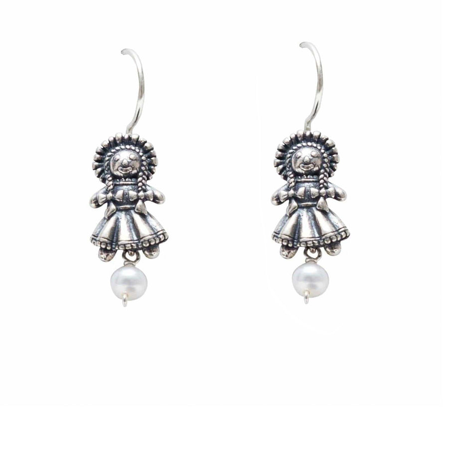 Aretes Muñeca de Listones Mini Perla