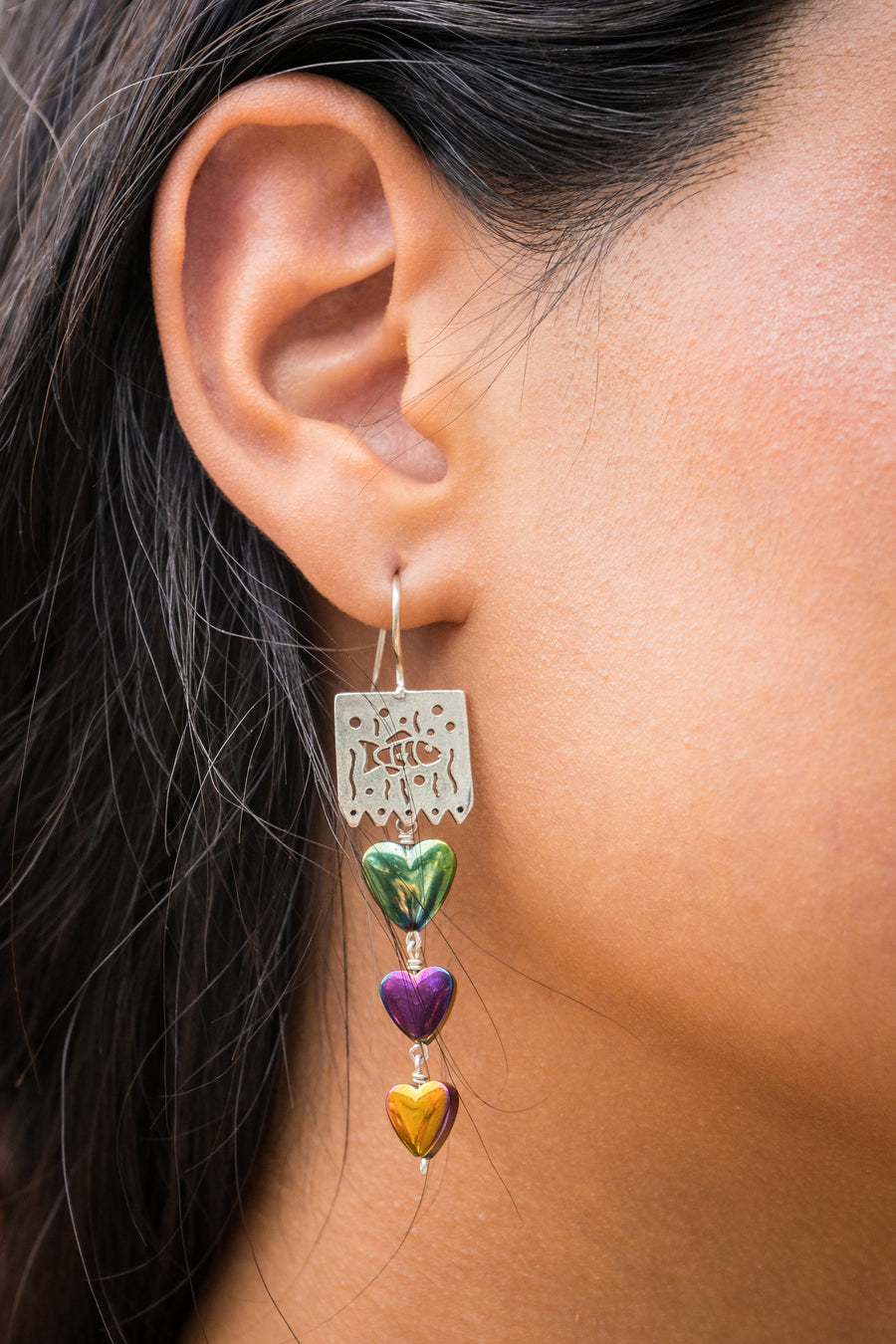 Aretes Papel Picado Tornasol
