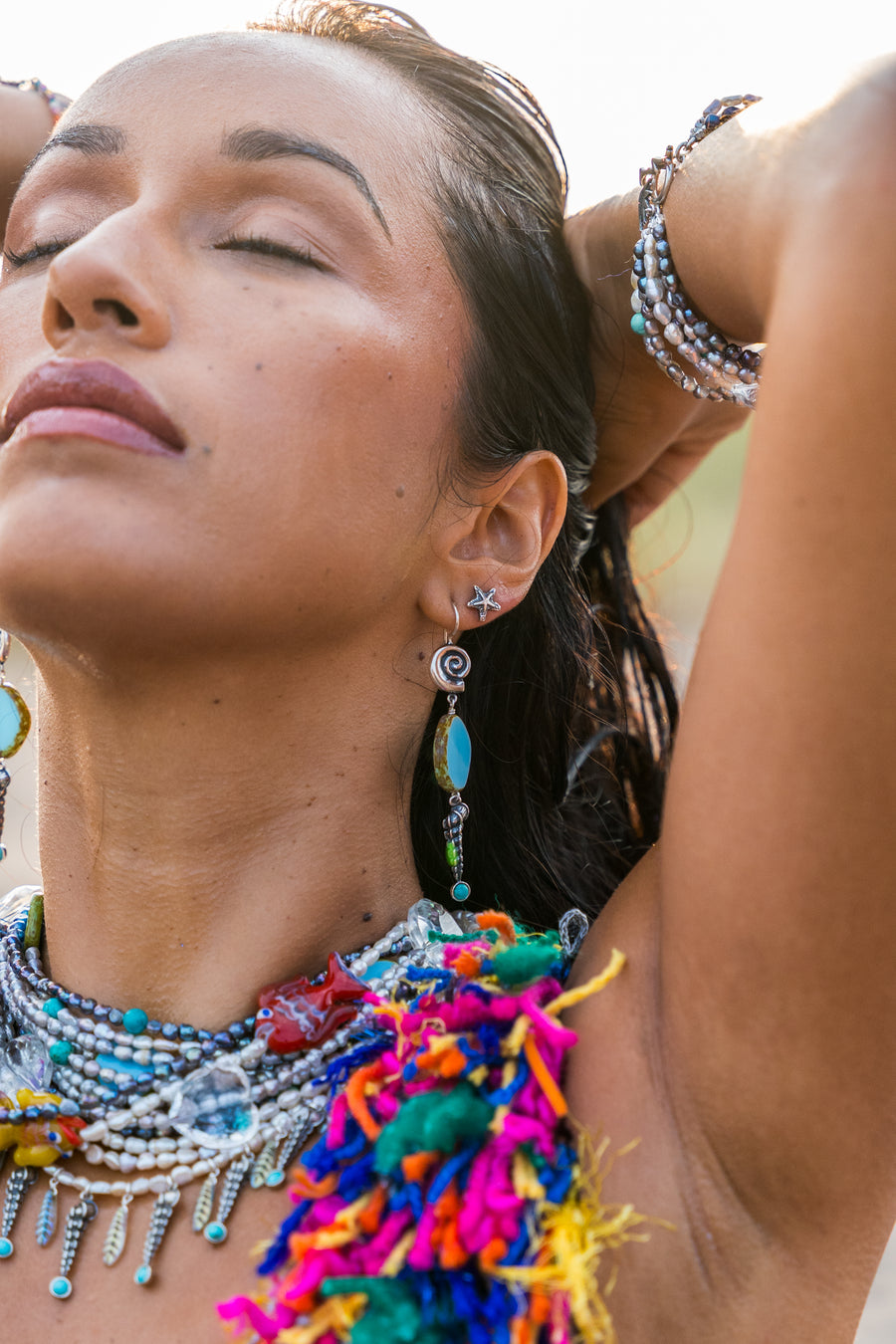 Aretes Mar Turquesa