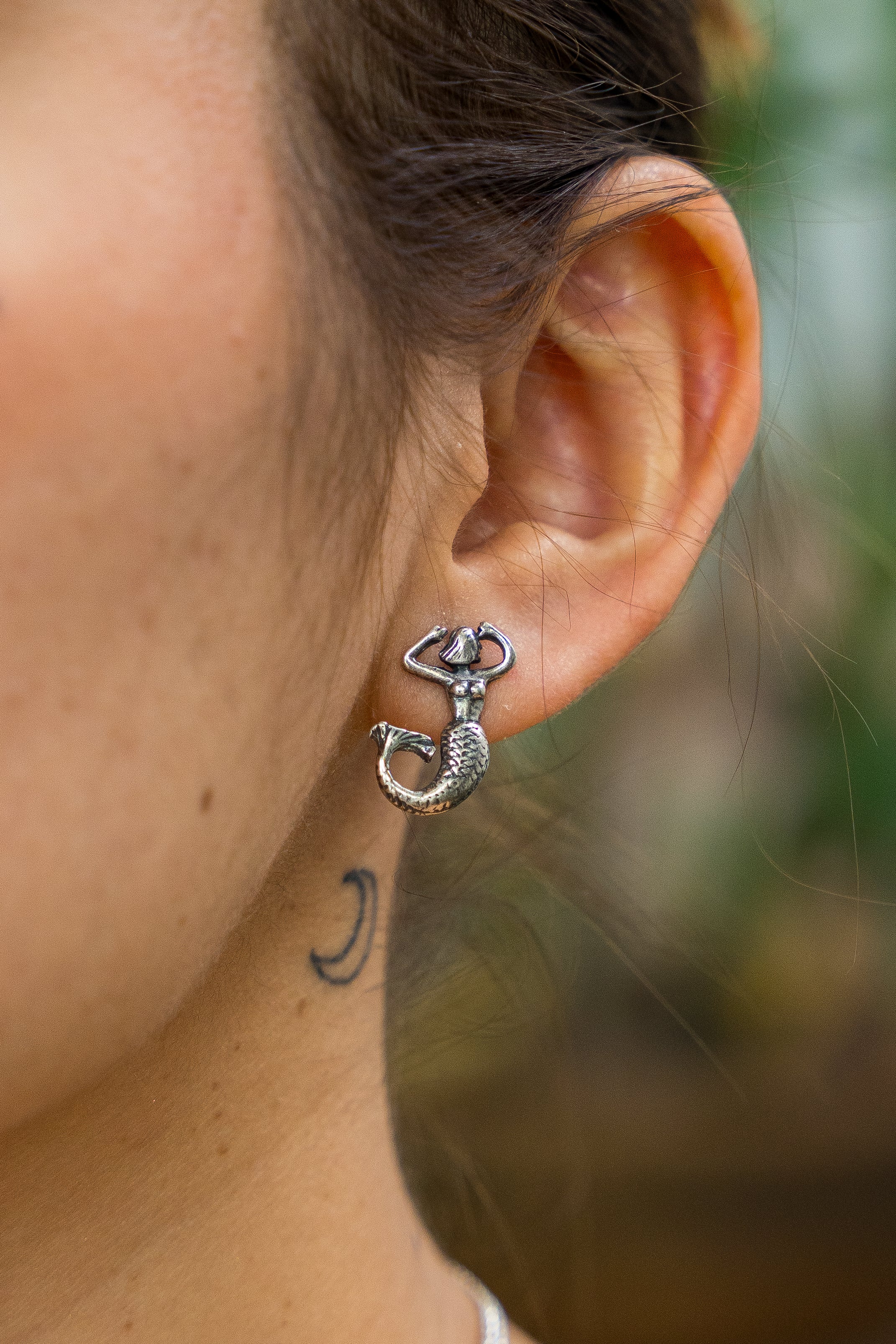 Aretes Sirena de Plata