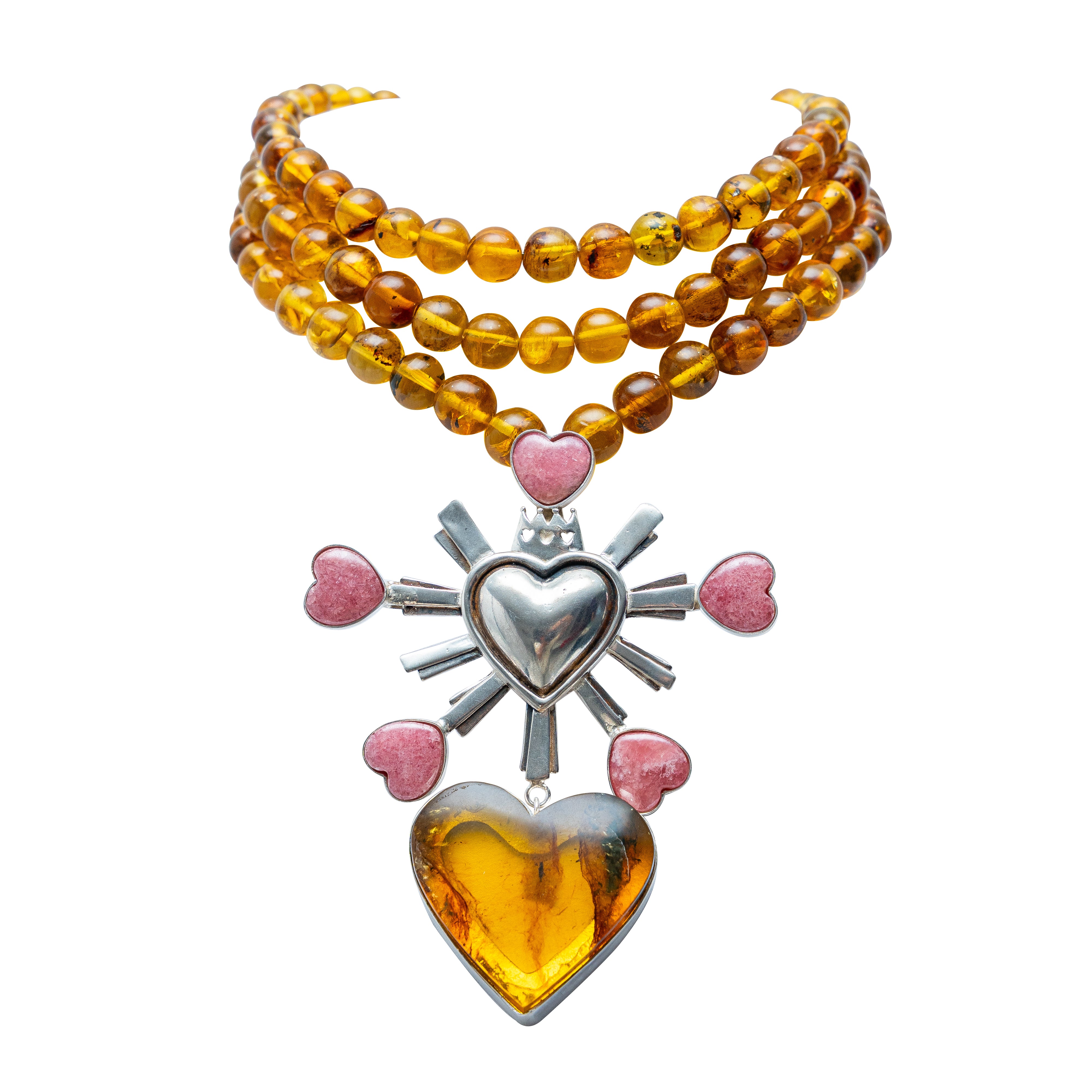 Collar Corazón de Melocotón