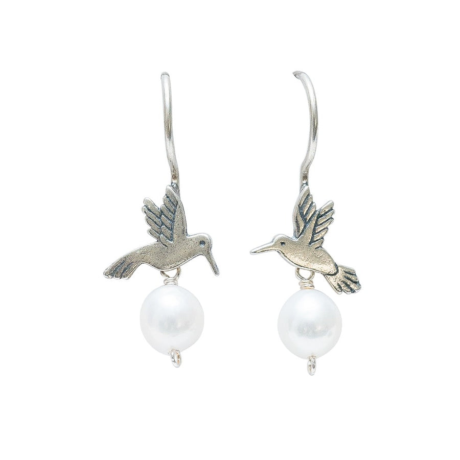 Aretes Colibrí con Perla