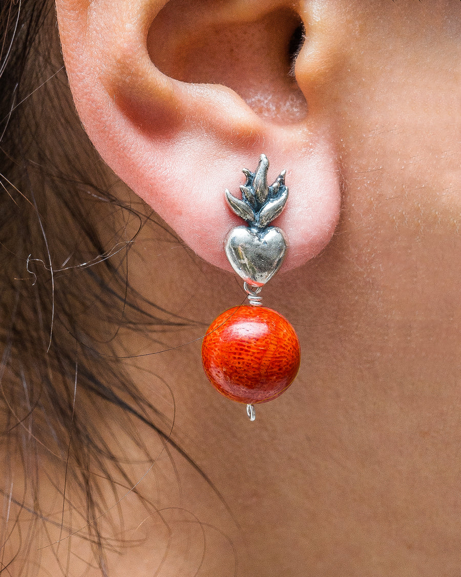 Aretes Corazón Cálido