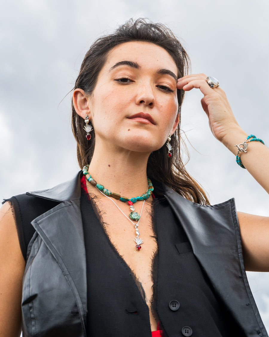 Collar Fuego Turquesa