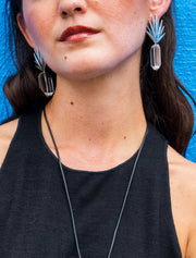 Aretes Cuarzo en Agave