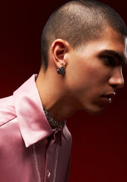 Aretes Rosas De Plata