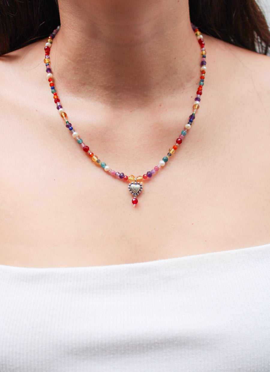 Collar Corazón Confeti