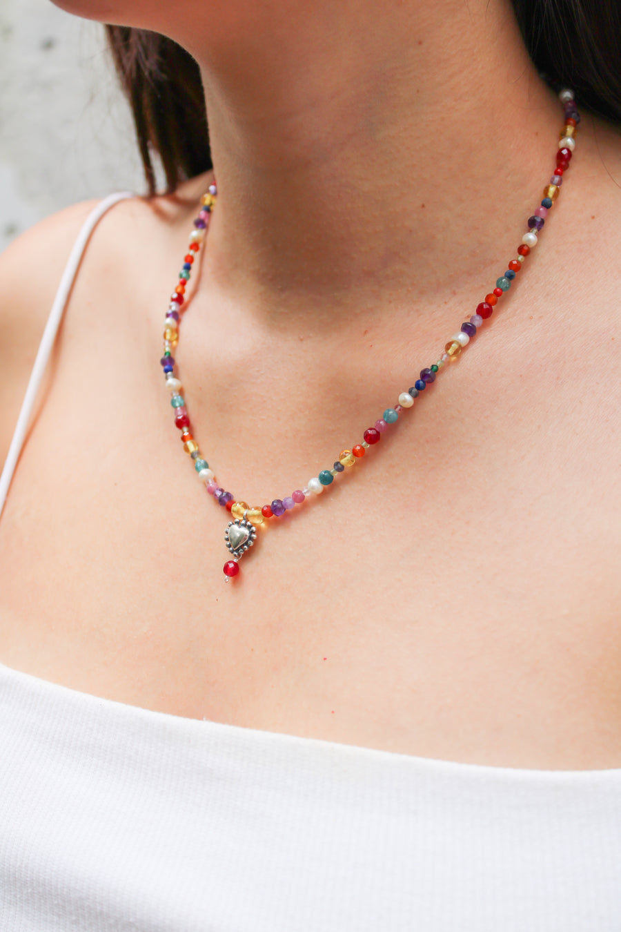 Collar Corazón Confeti