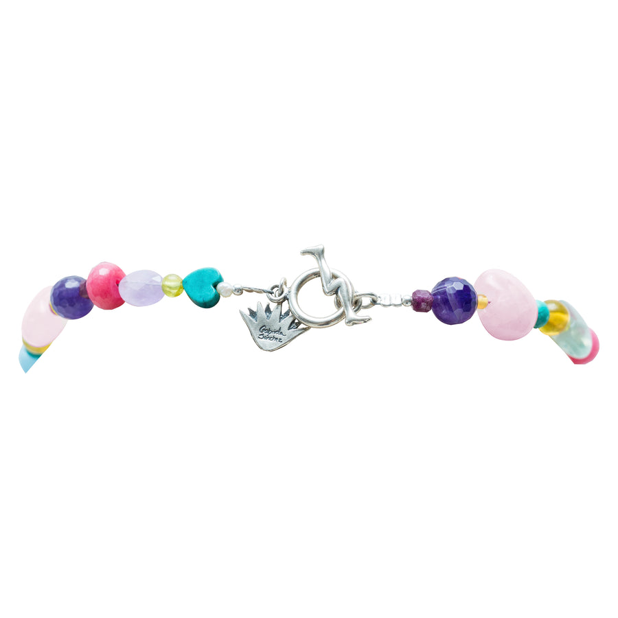 Collar Corazón Arcoíris