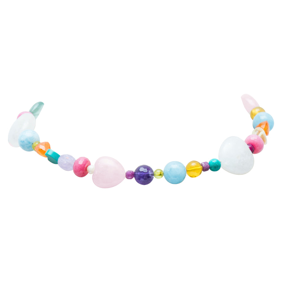 Collar Corazón Arcoíris