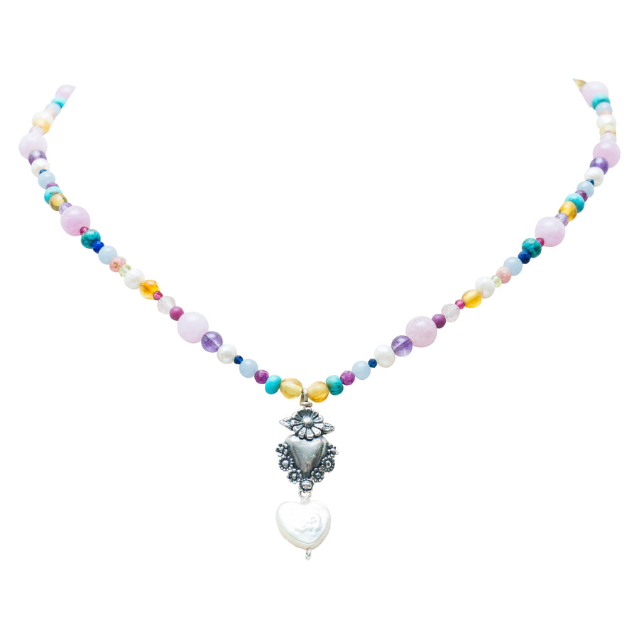 Collar Ramo de Flores Multicolor