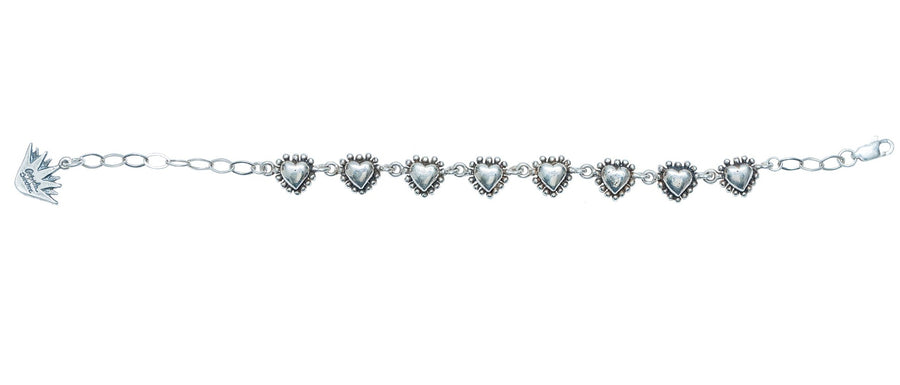 Brazalete Corazoncitos de Plata
