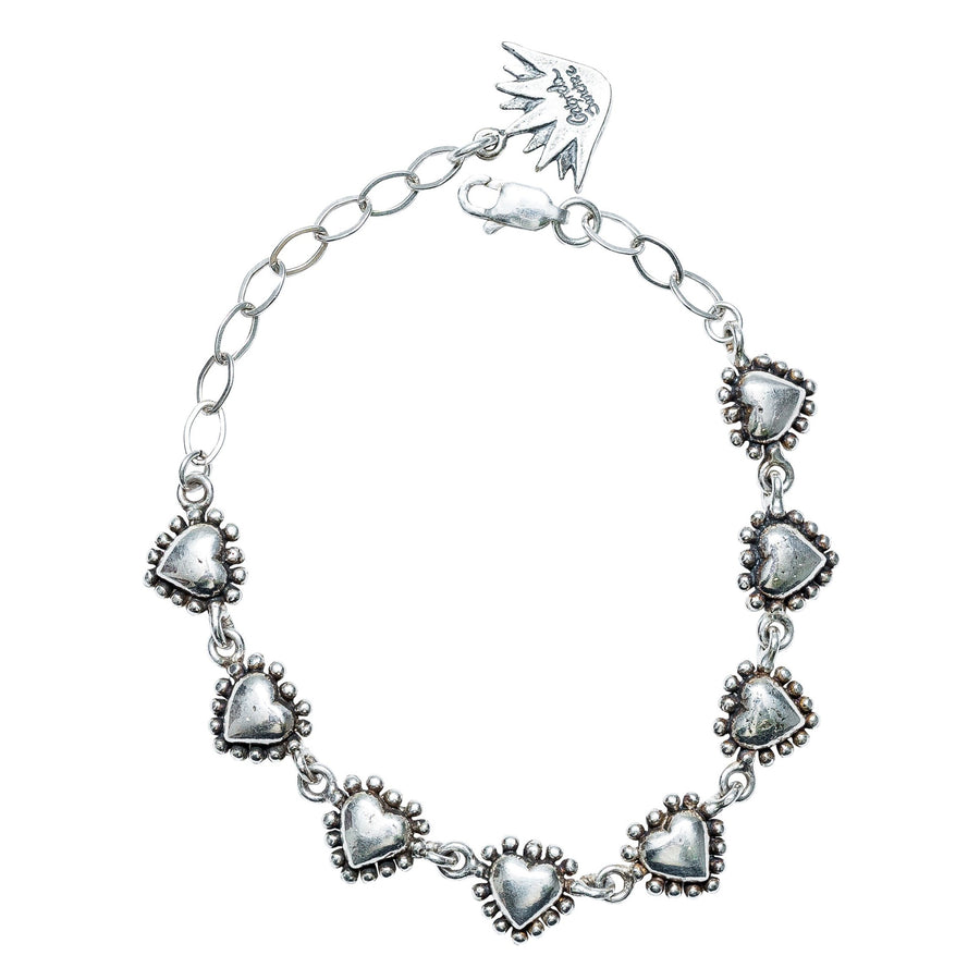 Brazalete Corazoncitos de Plata