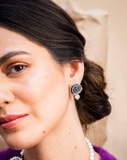 Aretes Rosa Con Gema