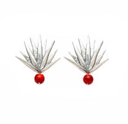 Aretes Agave Realista Con Gema