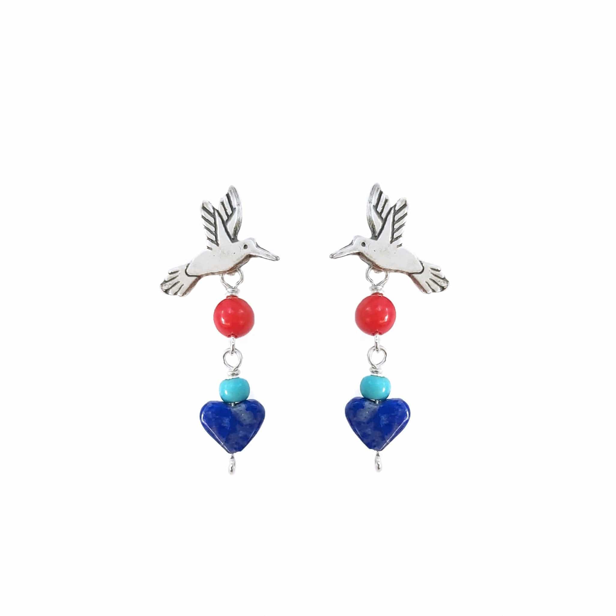 Aretes Colibrí Mini Lapislázuli Gabriela Sánchez Aretes