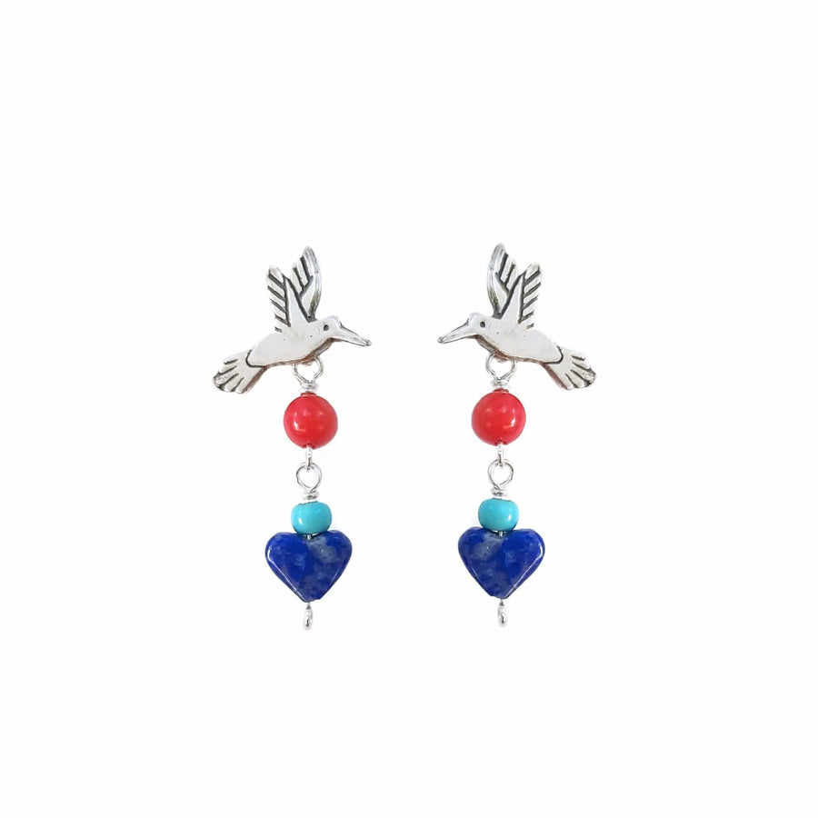 Aretes Colibrí Mini Lapislázuli Gabriela Sánchez Aretes