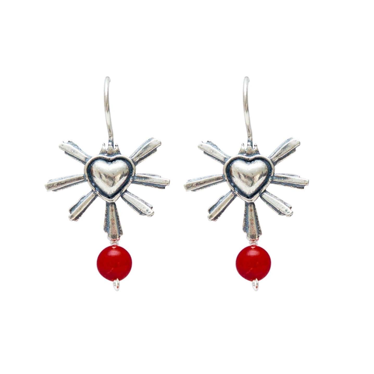 Aretes Corazón Querido México Coral Gabriela Sánchez Aretes