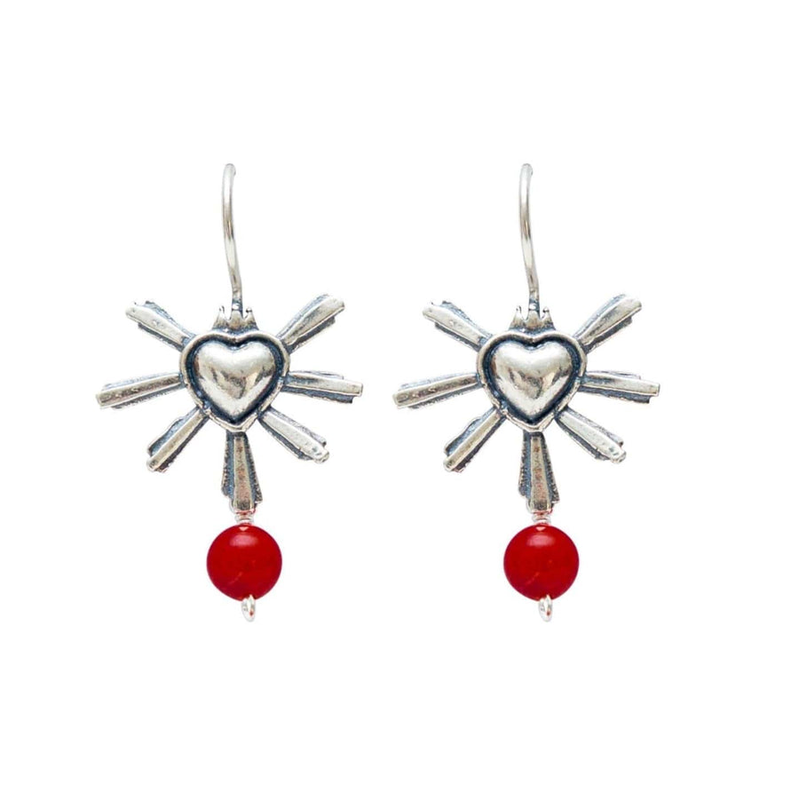 Aretes Corazón Querido México Coral Gabriela Sánchez Aretes