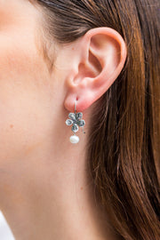 Aretes Flor Cerezo Perla
