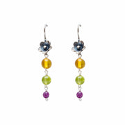 Aretes Florecitas de Colores Gabriela Sánchez Aretes